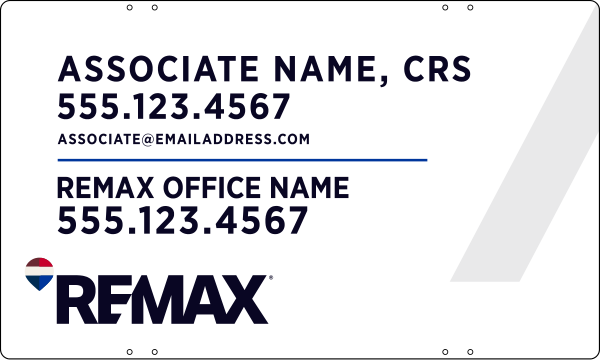 Associate Name, w CRS Sign Panel, 18h x 30w, Steel
